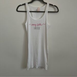 Victoria’s Secret Sexy Little Bride Rhinestone White Tank Top—NWT- Size M